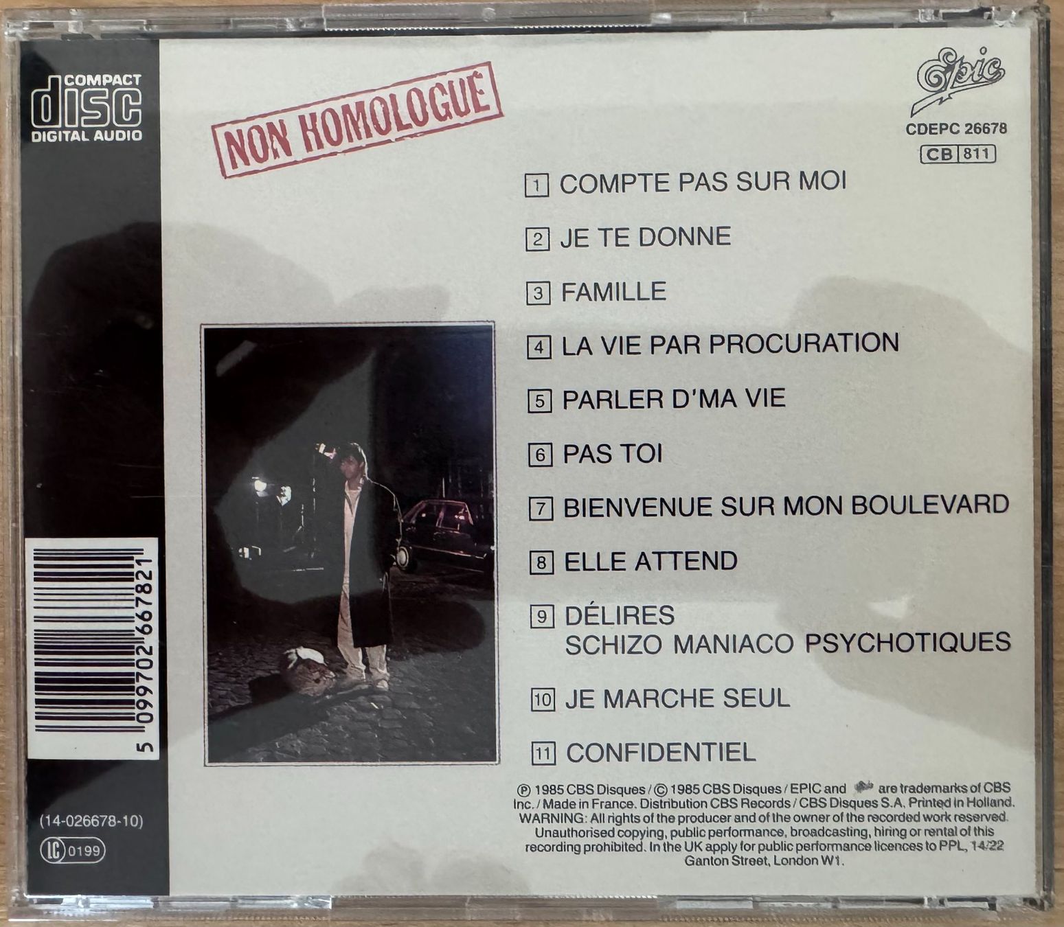 CD: Jean Jacques Goldman: Non Homologue – Usato da Zürich venduto da recordman01 1