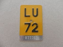 Nummer Mofa Töff Motorrad Puch Luzern 1972 LU 72 Geschenk