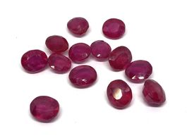 11x Rubis 30.71ct - 7x6->10x6mm - CERTIFICAT 1'210.- Fr