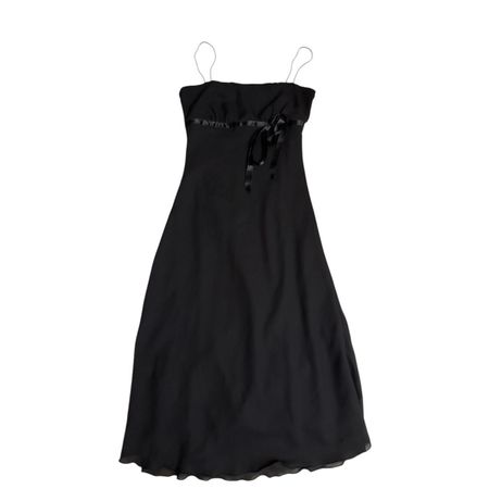 Robe noire longue avec ruban taille XS/34