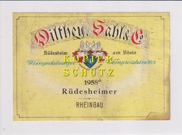 Etikette - Rüdesheimer 1958 /bd