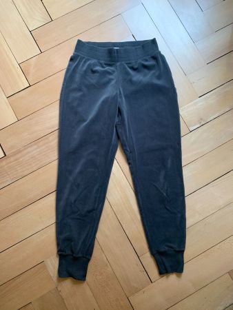 Plüsch Trainerhose dunkelgrau S