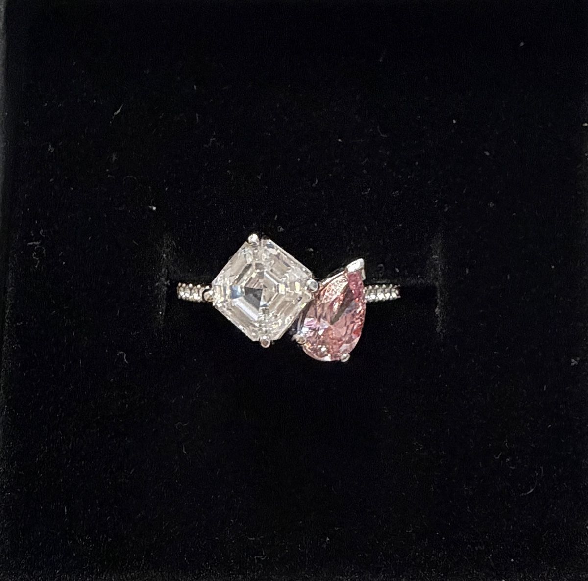 Swarovski Anelli: Swarovski Ring rosa & klarer Kristall Silberfarben – Nuovo (secondo la descrizione) da Flawil venduto da kad_cjl8