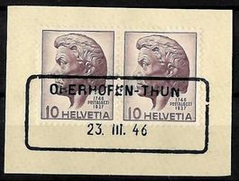 275 im Paar/Briefst., Aushilfsstempel OBERHOFEN-THUN (15274)