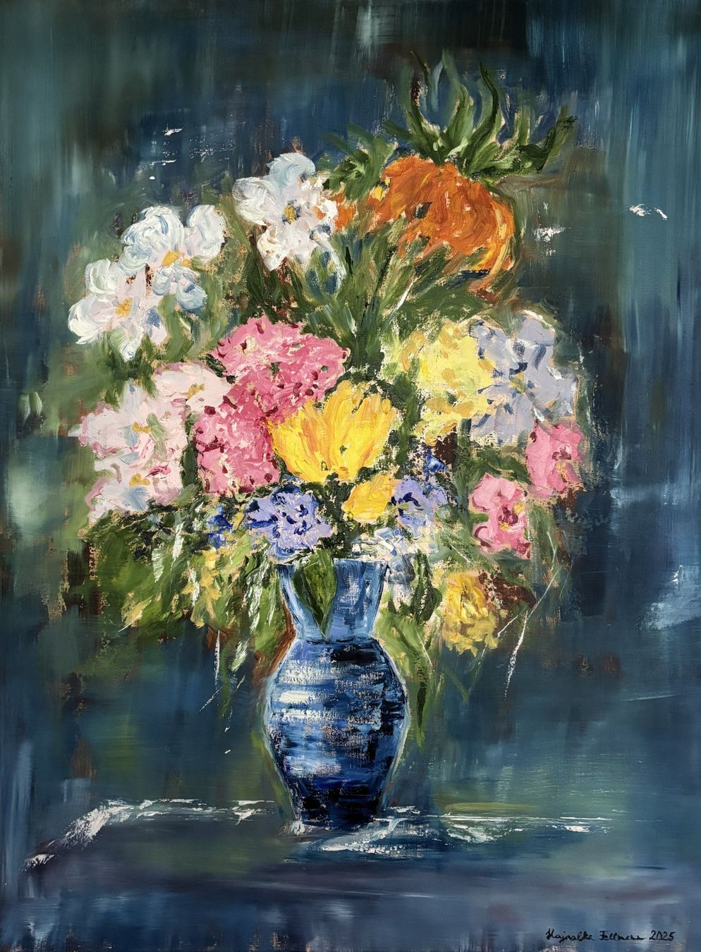 Dipinti: Gemälde Blumenstrauss in Vase – Nuovo (secondo la descrizione) da Cham venduto da Felha