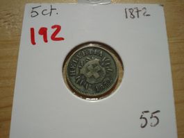 (192)  5 Rappen 1872