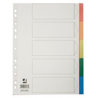 Q-CONNECT® Register Vollformat aus PP, 5-teilig
