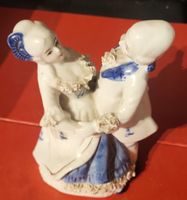 Paire de figurines porcelaine vintage – Couple dansant bleu