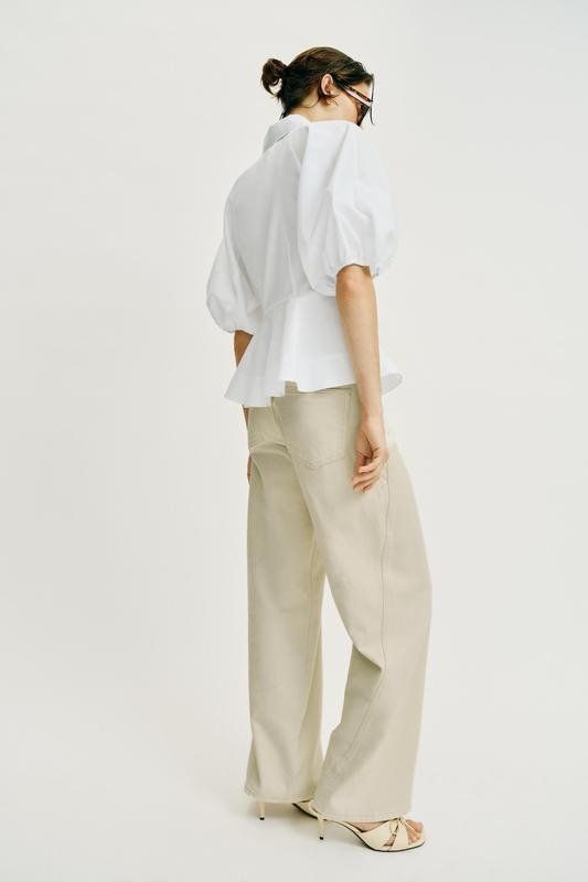 Zara Camicette: ZARA Peplum Bluse Hemdbluse Hemd  Baumwolle Gr.38 – Nuovo (secondo la descrizione) da Rotkreuz venduto da ILURENA 6