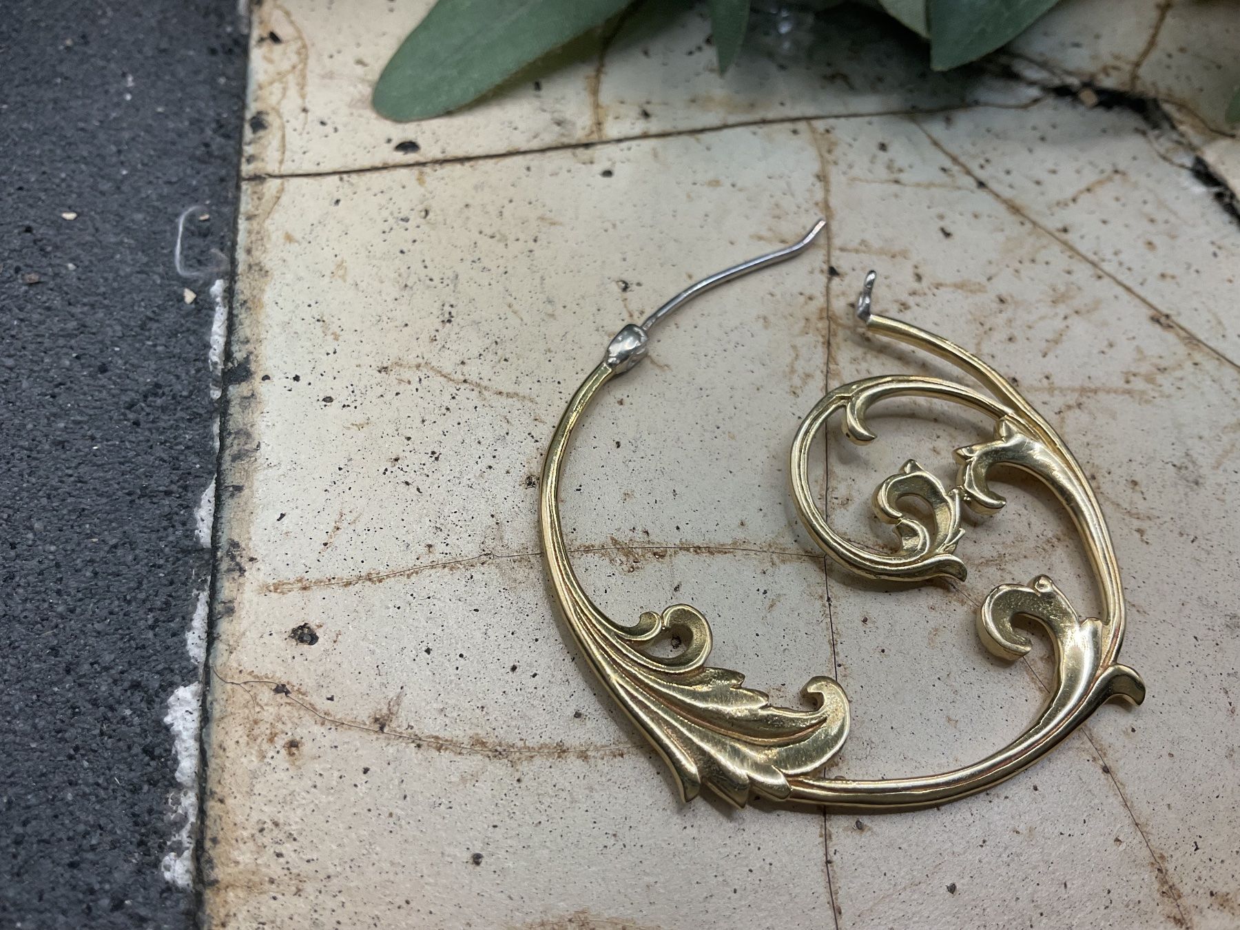 Ohrringe & -stecker: Vintagestil Ohrstecker aus Silber und Messing – Neu (gemäss Beschreibung) aus luzern von Alpendorf1 3