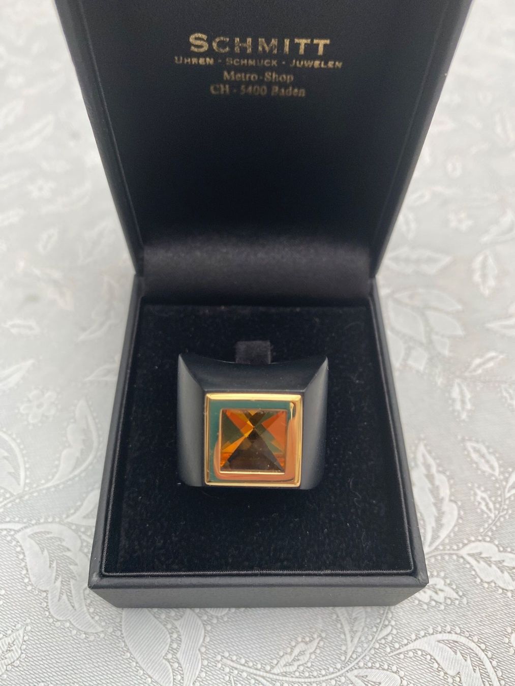 Anelli: Spezieller Ring 18 K Gelbgold mit Citrin – Nuovo e nell'imballaggio originale da Wettingen venduto da taloo