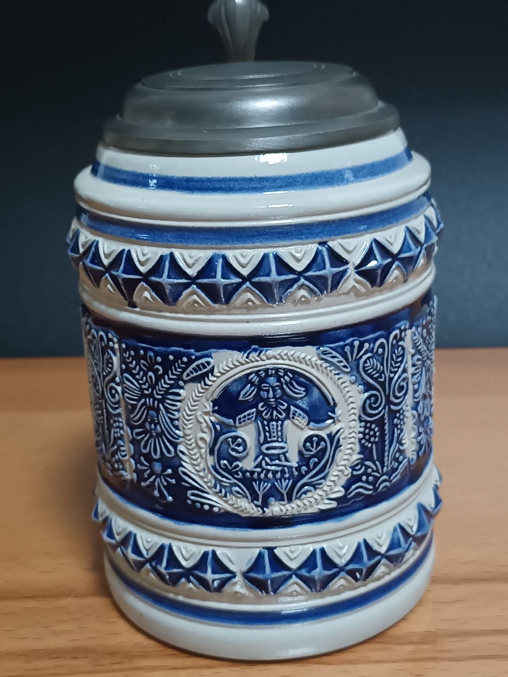 Geschirrsets: Limitierter Gerz Bierkrug mit Zinndeckel, 1992, Westerwald – Gebraucht aus Allenwinden von pro_nmg9 2