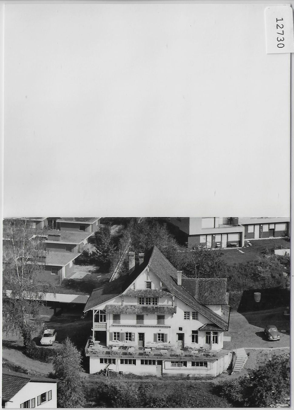 Cartoline postali: Flugaufnahme Restaurant Bellevue – Antico da Ettingen venduto da Kartenplanet