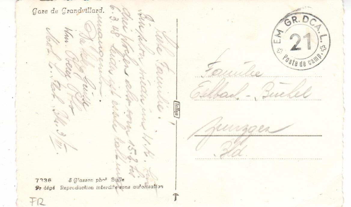 Ansichtskarten: Gare de Grandvillard – Gebraucht aus Wolhusen von Curver9 1