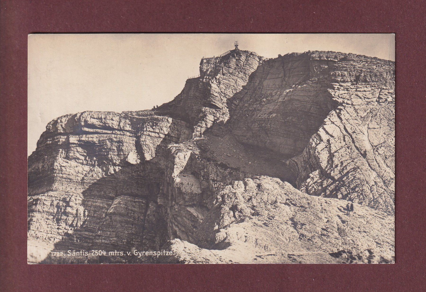 Cartoline postali: SÄNTIS v. Gyrenspitze - 1915 – Usato da Pully venduto da nicecards