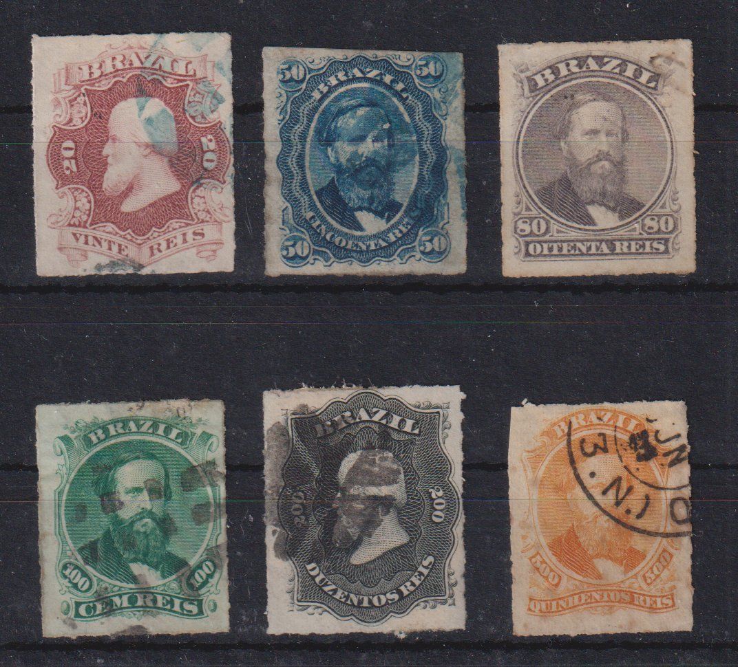 Tutti i francobolli: Brasilien 1876: aus Pedro II durchstochen – Usato da Eschlikon TG venduto da PhilCon