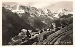 Mürren (BE) Palace Hotel avec panorama des Alpes AK