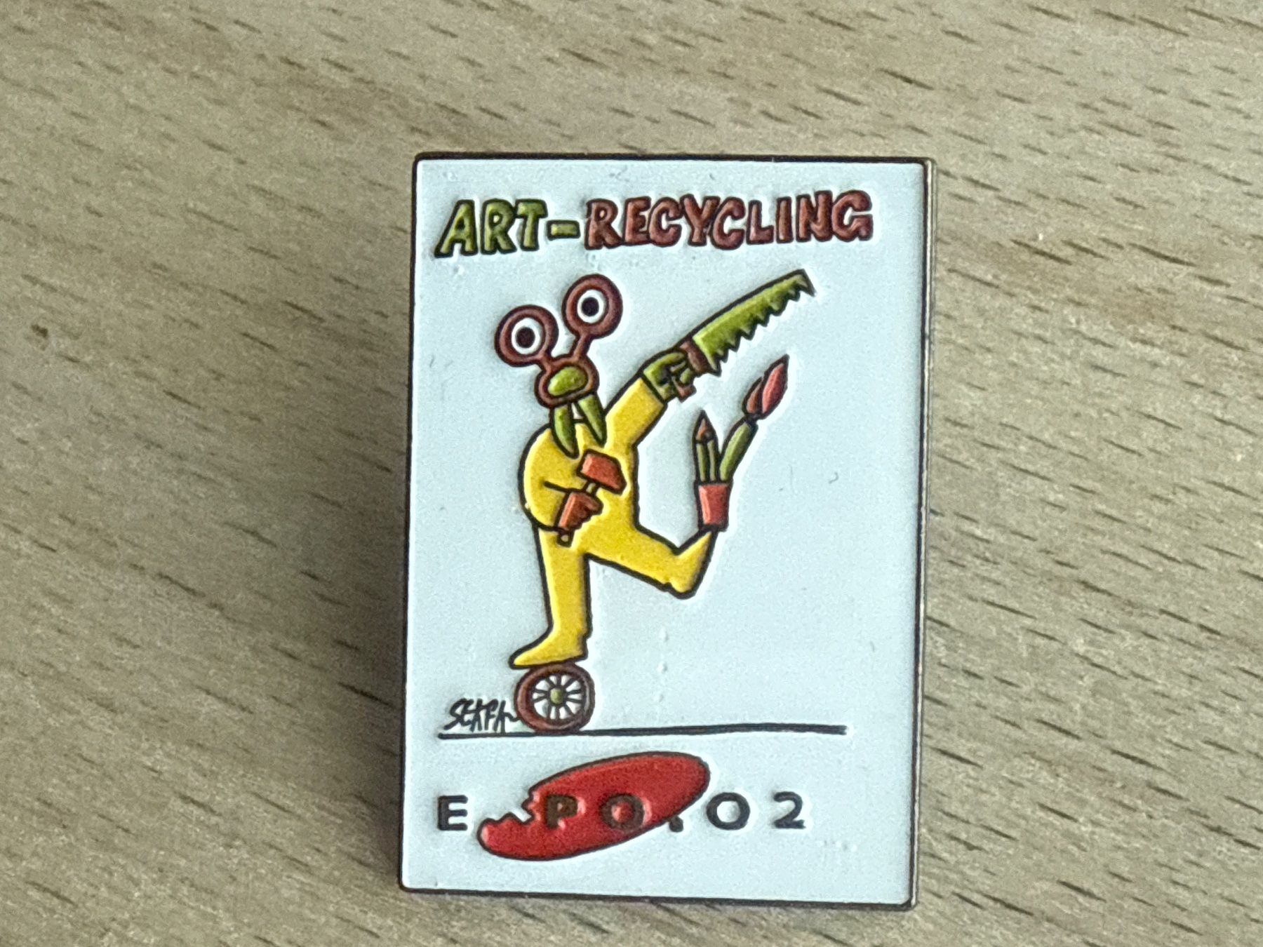 Placchette & Badge: Pin  Art-Recycling Expo,02 – Usato da Glattbrugg venduto da Schweigmatt