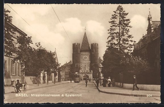 Cartes postales: Basel, Missionsstrasse, Spalentor, Stras – D'occasion à Berlin par bartko-reher
