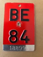Velonummer BE 84 plaque velo