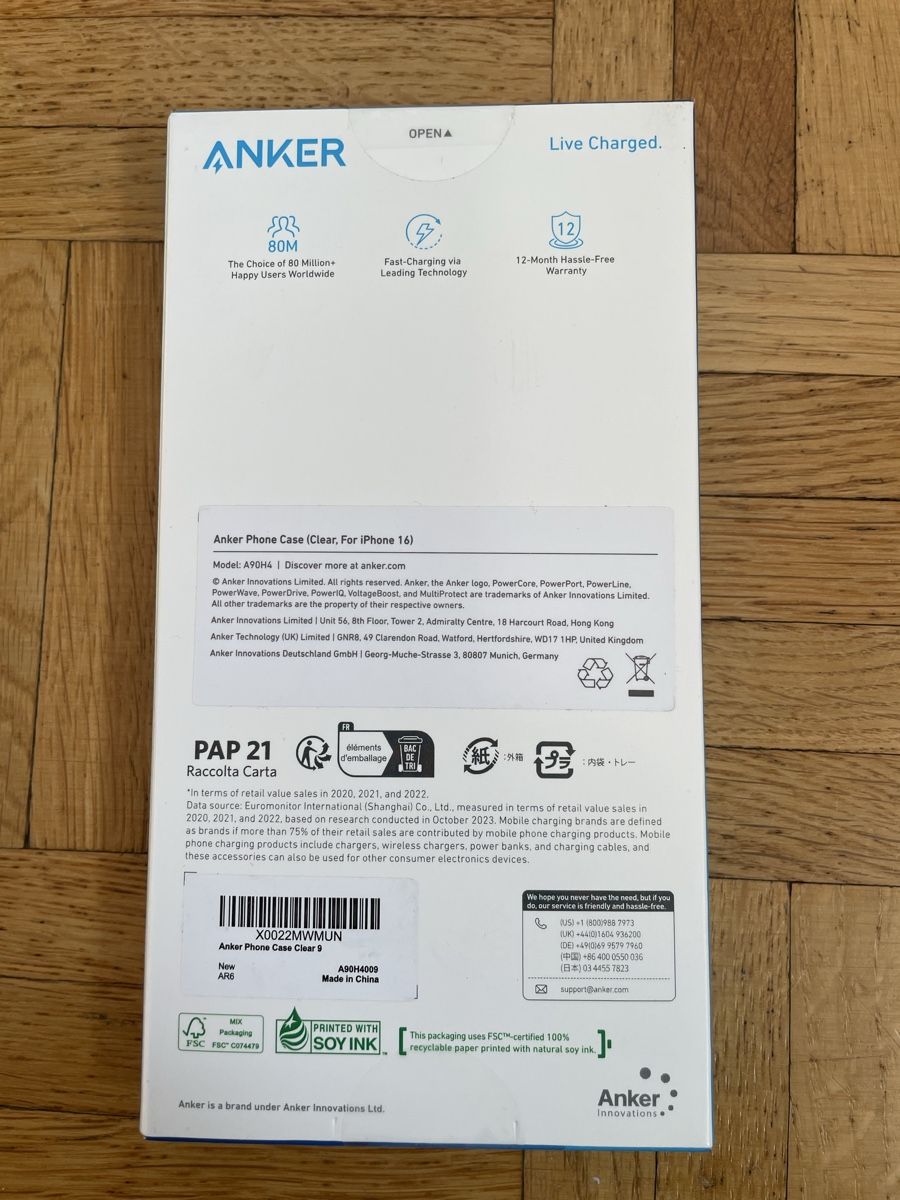 Cover & Protezioni schermo: Anker Phone case iPhone 16 / neu & Originalverpackt – Nuovo e nell'imballaggio originale da Küsnacht ZH venduto da Ulla-ZH 1