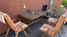 Tisch und Stühle Teakholz  Balkon Terrasse Garten
