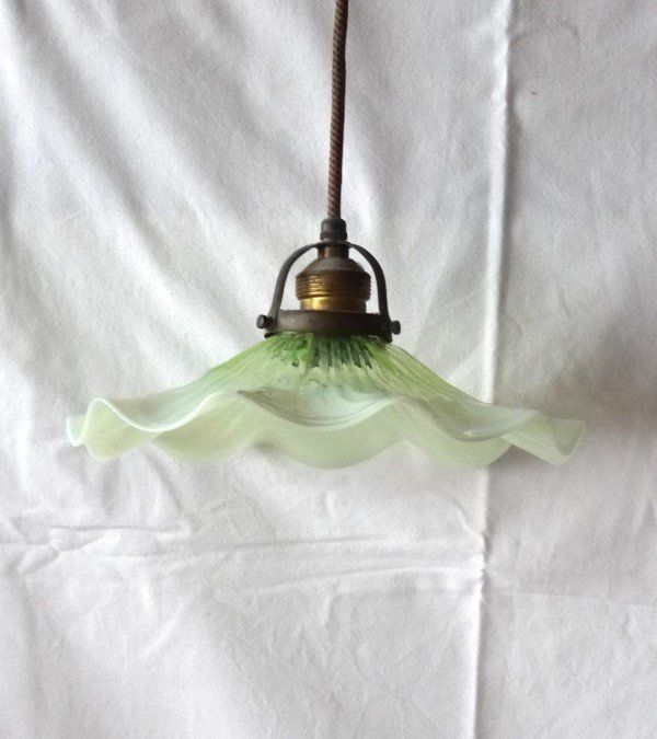 Spannende Lampenschirm Glas Antik Jugendstil Bild