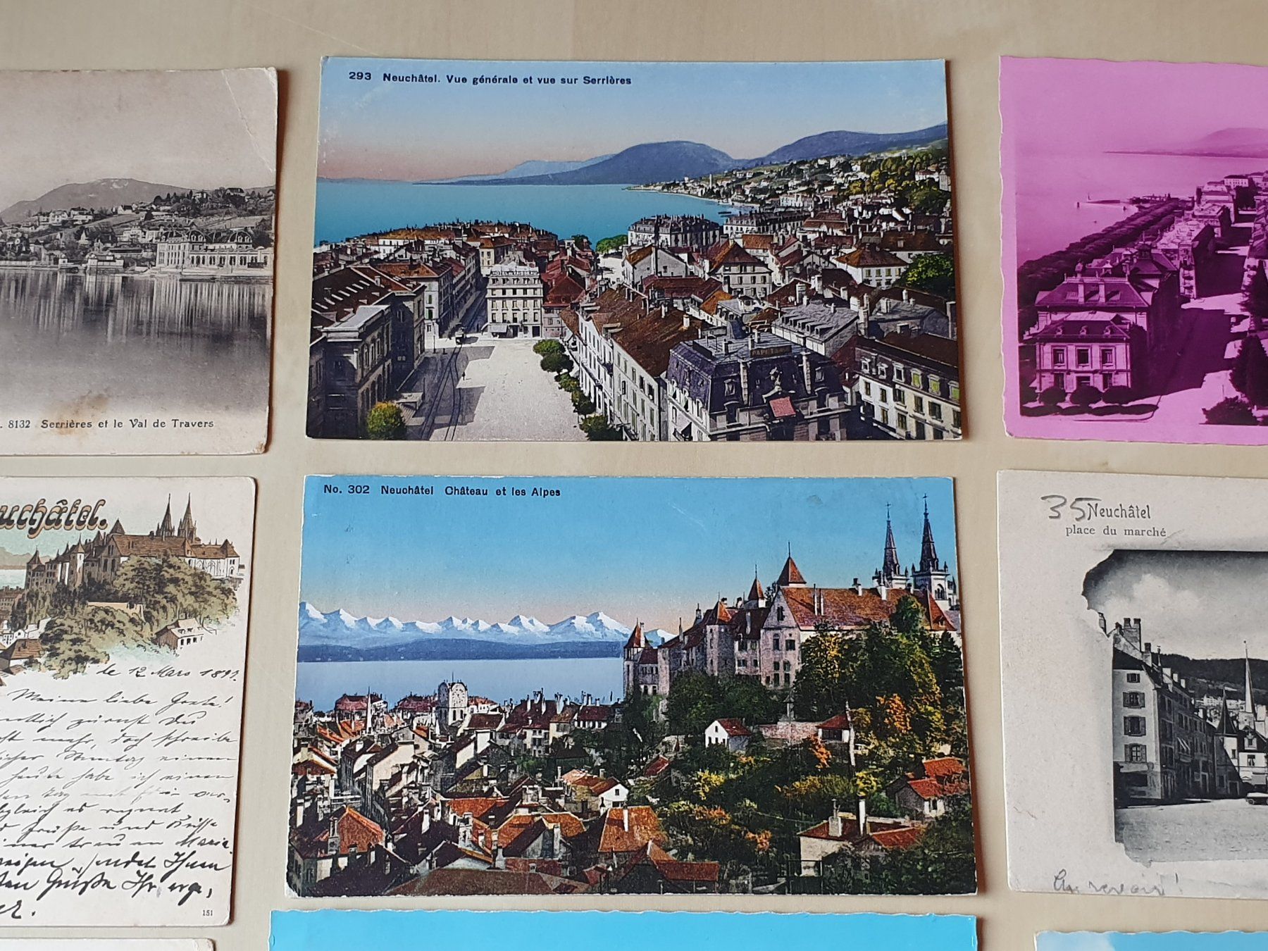 Cartoline postali: 12 x Karten Neuchatel ab 1897 – Usato da Stansstad venduto da collectorsshop 2