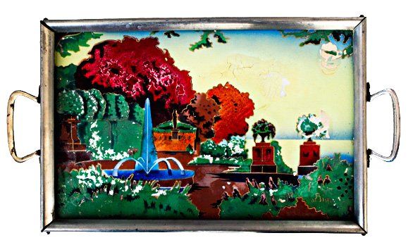 Pareti & Soffitti: Art Deco Glas Tablett Plateau verre – Usato da Tavannes venduto da Brocashop 9