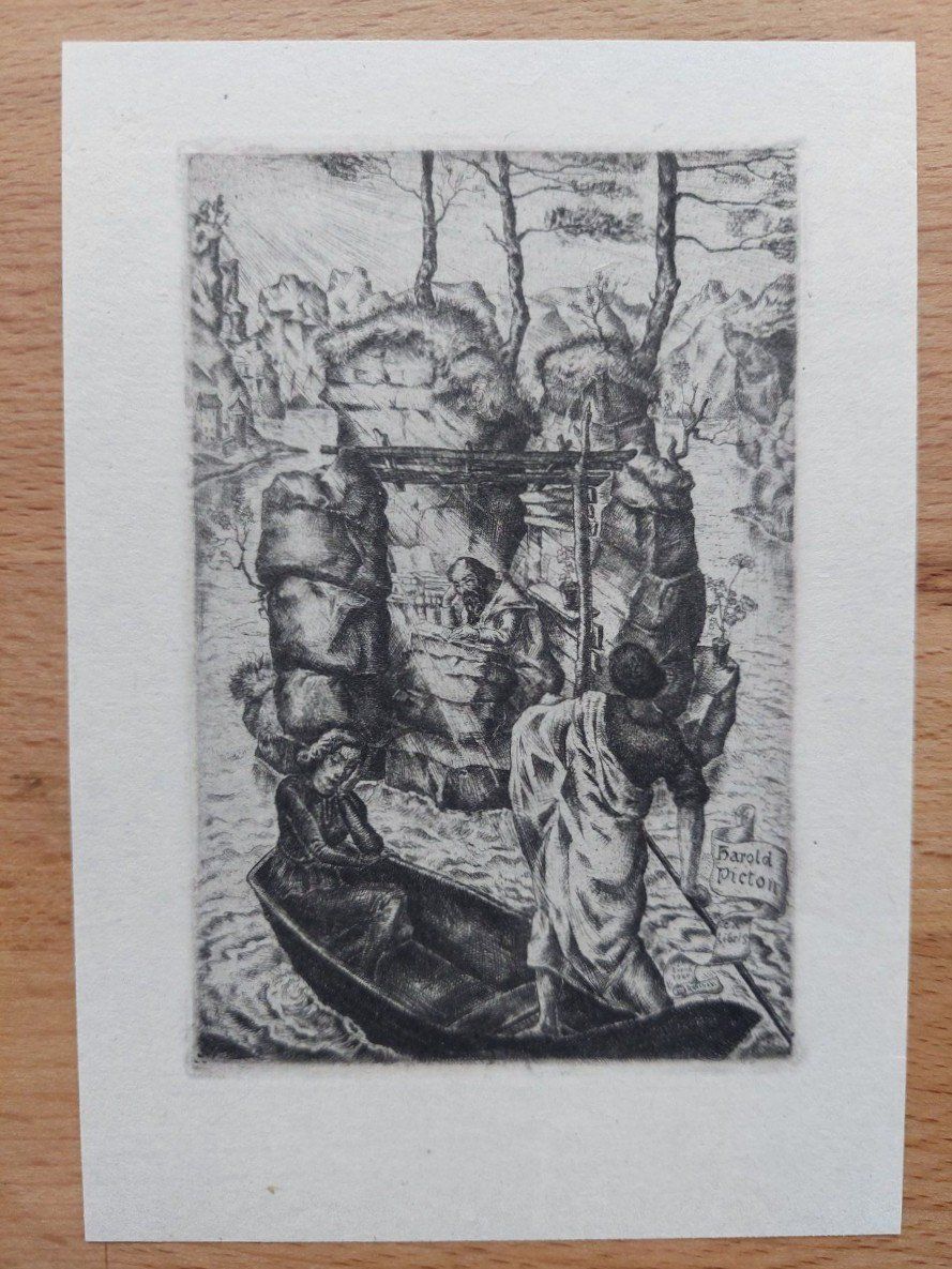 Dipinti: Exlibris Gregor Rabinovitch - Original Radierung 1920 – Usato da Obfelden venduto da Exlibris-Art 1
