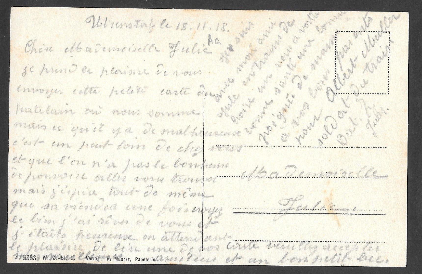 Cartoline postali: Utzenstorf Strassenpartie – Usato da Olten venduto da clotaldi 1