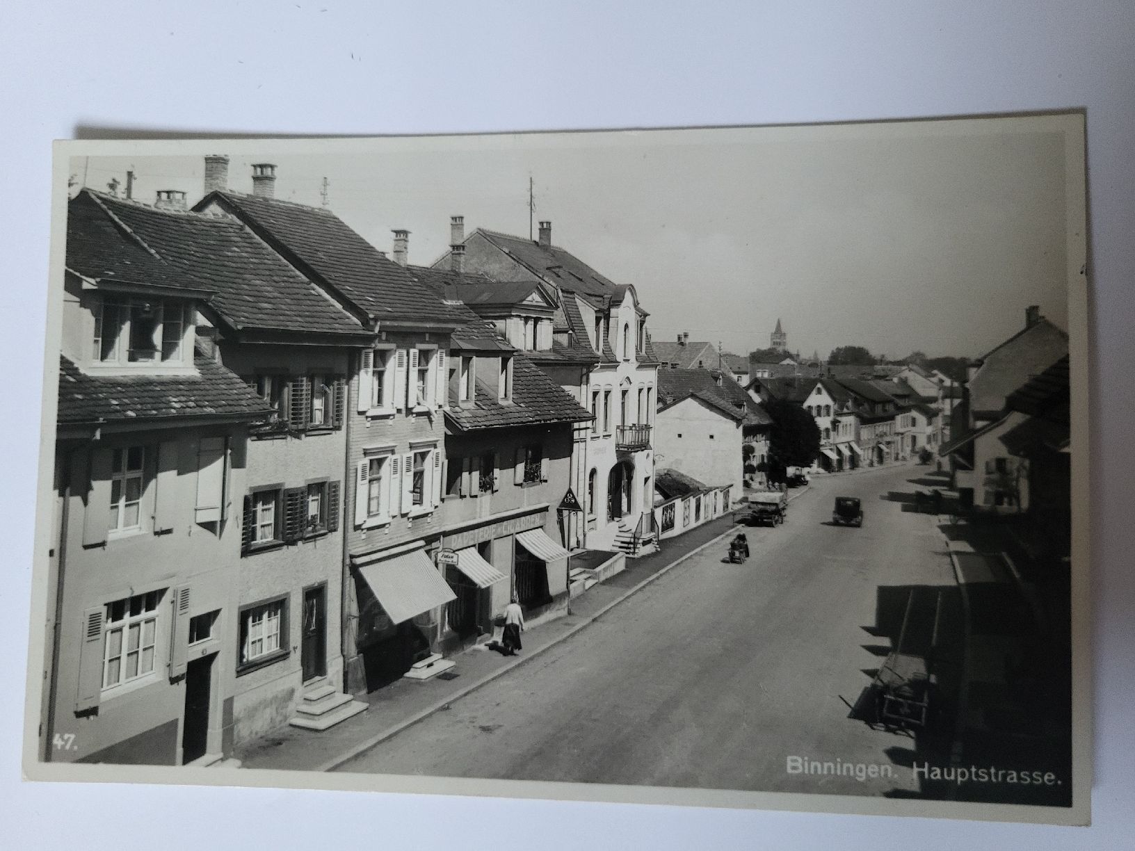 Cartoline postali: Alte Ansichtskarte Binningen Hauptstrasse,  R4 – Usato da nunningen venduto da mic_88k2