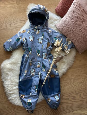 LINDEX SCHWEDEN Schneeanzug Eule Gr. 86 *NEUWERTIG