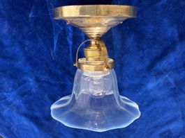 Deckenlampe Jugendstil Messing mit spezzielle Opalinglas