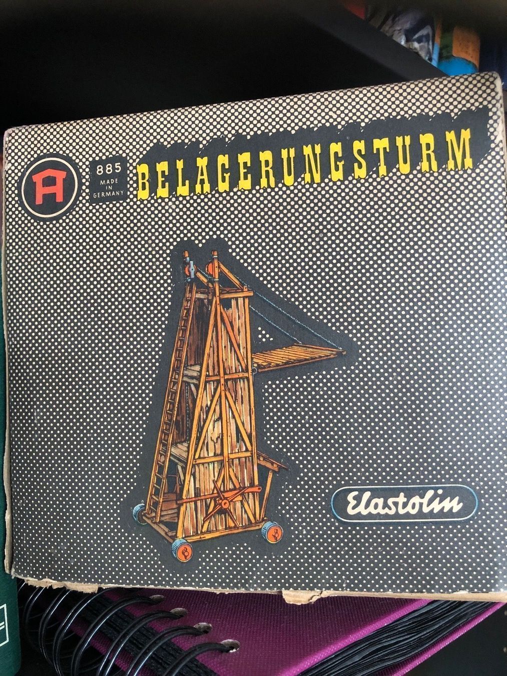 Elastolin Giocattoli: Grosser Hausser Elastolin Belagerungsturm mit Verpackung – Usato da Schindellegi venduto da HeroMan. 9