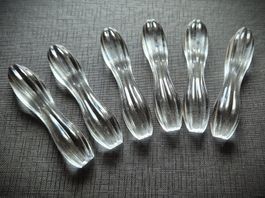 6 Messerbänke aus Glas