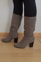 Wildleder-Stiefel, Grösse 37, grau