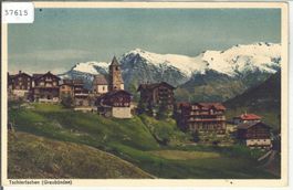 Tschiertschen - Teilansicht - Litho