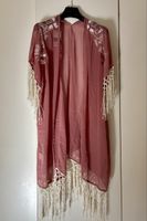 Mango Poncho Stickerei Fransen Neu