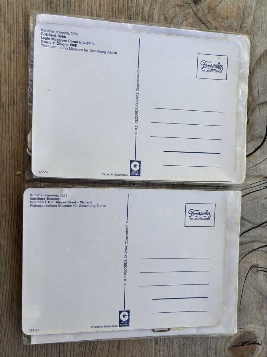 Cartoline postali: 2 Postkarten Gotthard-Bahn und Gotthard-Express – Nuovo (secondo la descrizione) da Würenlos venduto da Ashley24 1
