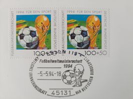 Fussball WM 1994 USA,  Briefmarken Erinnerungsblatt