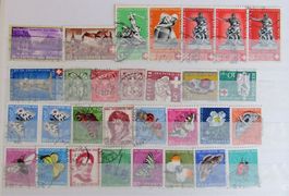 Des timbres oblitérés, principalement PRO PATRIA + JUVENTUTE