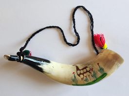 lautes Blashorn Rufhorn aus Peru, Neu!!
