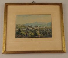 LUZERN, ALTKOLORIERTE AQUATINTA UM 1840