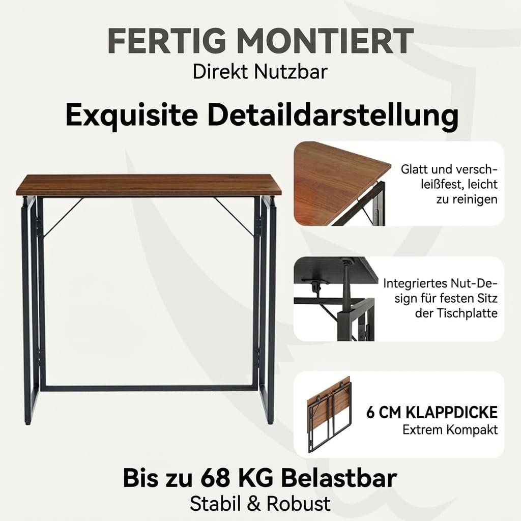Tavoli: Schreibtisch klappbar 80x40 Computertisch Holz Braun – Nuovo e nell'imballaggio originale da Neuhausen venduto da apo_zn9s 6