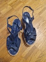 Pons Quintana Sandalen blau, Grösse 38, Leder