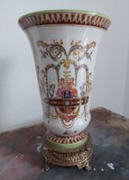 Grosse gekrakelte Porzellan-Bronze-Vase "Wong Lee 1895"