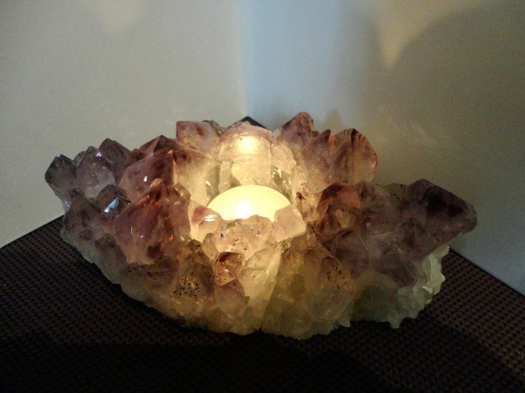 Minerali & Pietre curative: Windlicht Amethyst  roh – Nuovo (secondo la descrizione) da Biberist venduto da Steine