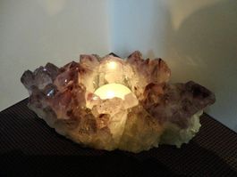 Windlicht Amethyst  roh