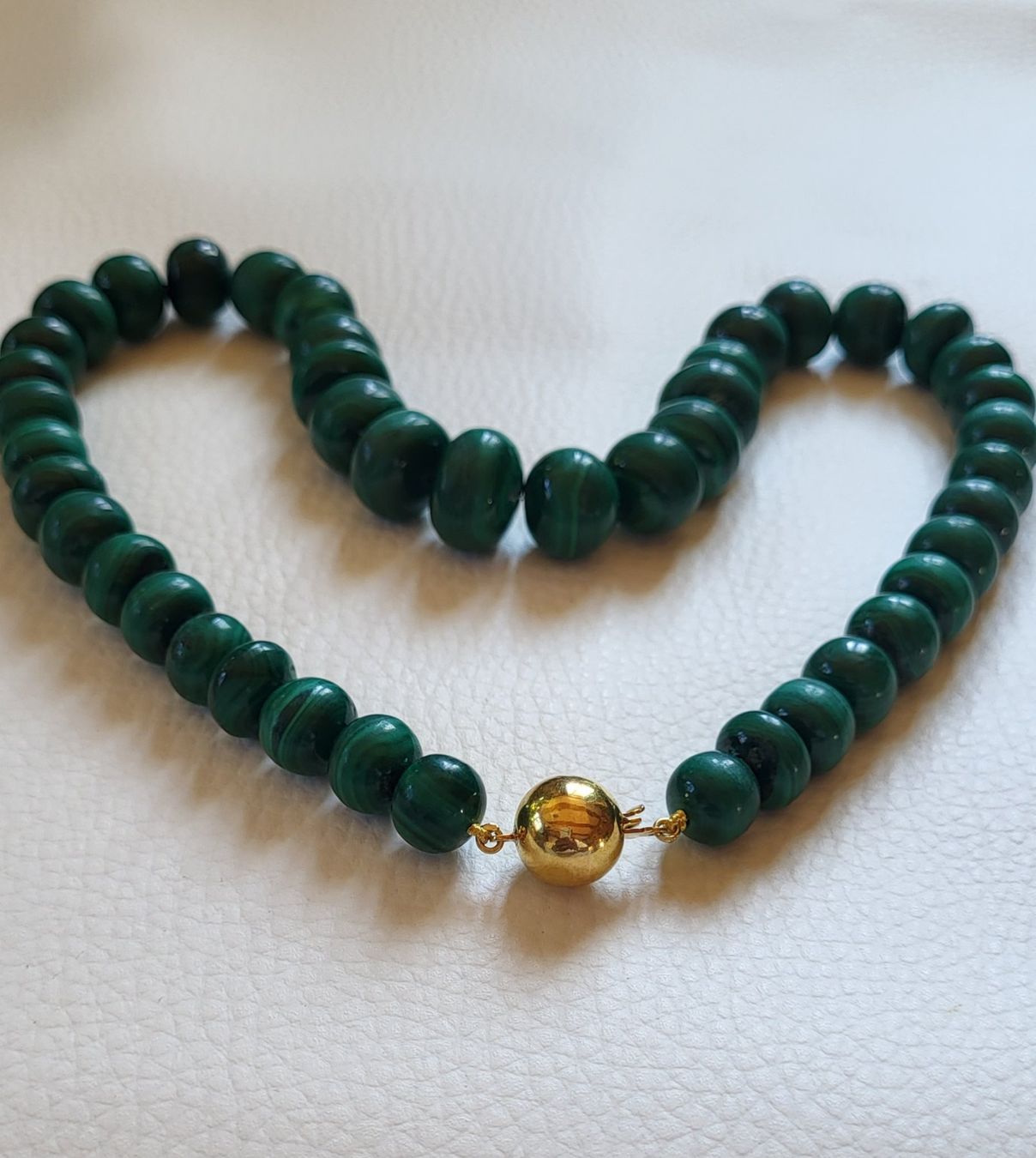 Catenine: Gold 750 Massiv Malachit Collier 18 Karat – Usato da Wald ZH venduto da Dasilver 9